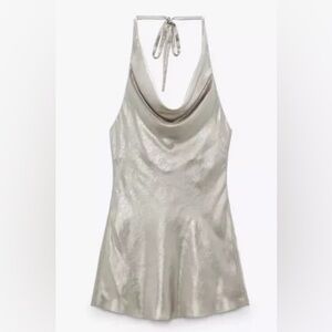 Zara soft metallic dress